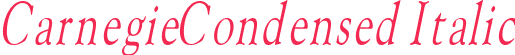 CarnegieCondensed Italic